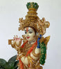 Handcrafted Lord Krishna Playing Flute Statue – Golden Hindu God Idol for Home Decor, Spiritual Gift & Meditation Altar (BLACKLUXE CRAFTS) - BLACKLUXECRAFTS