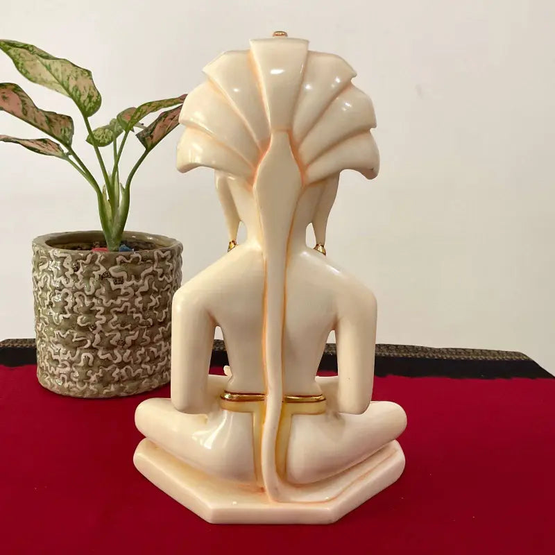 Handcrafted Marble Jain Tirthankara Idol – Meditating Statue for Home Temple & Spiritual Décor (BLACKLUXE CRAFTS) - BLACKLUXECRAFTS