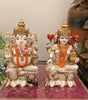 Handcrafted Marble Lakshmi & Ganesha Idols Set – Hindu Deity Statues for Home Temple & Pooja Décor (BLACKLUXE CRAFTS) - BLACKLUXECRAFTS