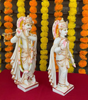 Handcrafted Marble Radha Krishna Idol Set – Hindu God Statues for Home Temple & Décor (BLACKLUXE CRAFTS) - BLACKLUXECRAFTS