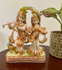 Radha Krishna Idol with Arch Design – Handcrafted Marble Statue for Home Temple & Décor (BLACKLUXE CRAFTS) - BLACKLUXECRAFTS