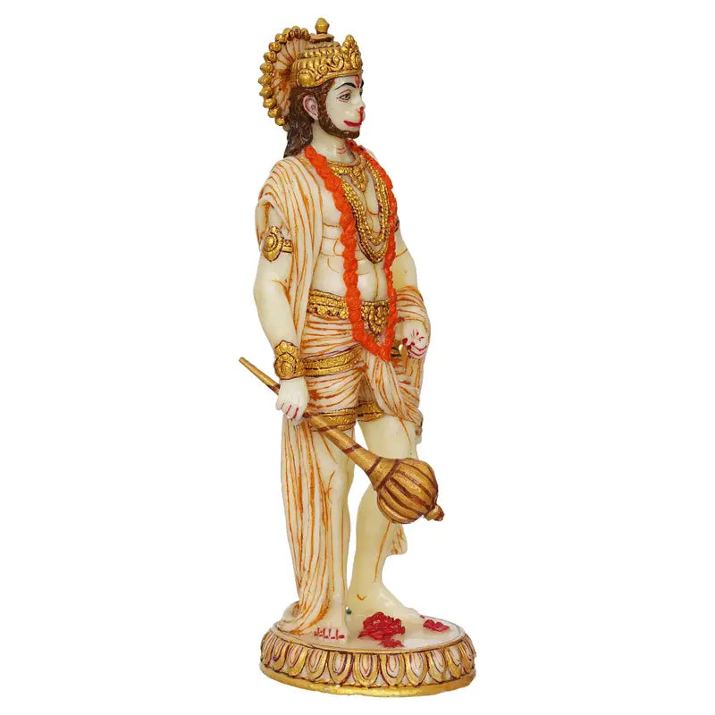 Handcrafted Lord Hanuman Idol – Resin Bajrangbali Statue for Home Temple, Office & Spiritual Gifting (BLACKLUXE CRAFTS) - BLACKLUXECRAFTS
