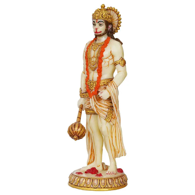 Handcrafted Lord Hanuman Idol – Resin Bajrangbali Statue for Home Temple, Office & Spiritual Gifting (BLACKLUXE CRAFTS) - BLACKLUXECRAFTS