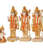 Handcrafted Ram Darbar Idol Set – Lord Rama, Sita, Lakshman & Hanuman Hindu Statue for Home Temple & Gifting (BLACKLUXE CRAFTS) - BLACKLUXECRAFTS