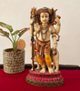 Handcrafted Lord Dattatreya Idol Statue – Hindu God Trinity (Brahma, Vishnu, Shiva) – Resin Figurine for Home Temple, Meditation & Gifting (BLACKLUXE CRAFTS) - BLACKLUXECRAFTS