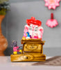 Handcrafted Ganesh Writing Idol – Lord Ganesha Statue with Mouse for Home Temple & Gifting (BLACKLUXE CRAFTS) - BLACKLUXECRAFTS