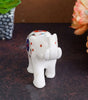 Handcrafted Marble Elephant Figurine – White Inlay Stone Art Sculpture for Home Décor & Gifting (BLACKLUXE CRAFTS) - BLACKLUXECRAFTS
