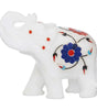 Handcrafted Marble Elephant Figurine – White Inlay Stone Art Sculpture for Home Décor & Gifting (BLACKLUXE CRAFTS) - BLACKLUXECRAFTS