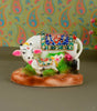 Handcrafted Kamdhenu Cow and Calf Idol – Decorated Nandi Statue for Pooja, Home Temple & Gifting (BLACKLUXE CRAFTS) - BLACKLUXECRAFTS