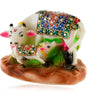 Handcrafted Kamdhenu Cow and Calf Idol – Decorated Nandi Statue for Pooja, Home Temple & Gifting (BLACKLUXE CRAFTS) - BLACKLUXECRAFTS