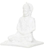 Handcrafted White Hanuman Idol – Meditating Lord Hanuman Statue for Home Temple & Spiritual Décor (BLACKLUXE CRAFTS) - BLACKLUXECRAFTS
