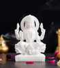 Handcrafted White Goddess Lakshmi Idol – Marble Finish Hindu Goddess Statue for Home Temple & Prosperity (BLACKLUXE CRAFTS) - BLACKLUXECRAFTS