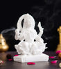 Handcrafted White Goddess Lakshmi Idol – Marble Finish Hindu Goddess Statue for Home Temple & Prosperity (BLACKLUXE CRAFTS) - BLACKLUXECRAFTS