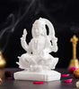 Handcrafted White Goddess Lakshmi Idol – Marble Finish Hindu Goddess Statue for Home Temple & Prosperity (BLACKLUXE CRAFTS) - BLACKLUXECRAFTS
