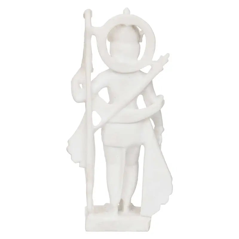 Handcrafted White Lord Rama Idol – Standing Rama Statue with Bow & Arrow for Home Temple & Spiritual Décor (BLACKLUXE CRAFTS) - BLACKLUXECRAFTS