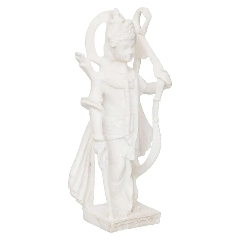 Handcrafted White Lord Rama Idol – Standing Rama Statue with Bow & Arrow for Home Temple & Spiritual Décor (BLACKLUXE CRAFTS) - BLACKLUXECRAFTS