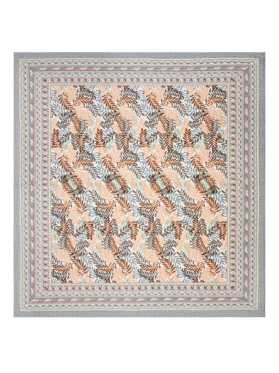 Handmade Jaipuri Cotton Bedsheet with Pillow Covers | Indian Block Print Double Bed Sheet | Peach & Brown Leaf Design Traditional Bedding (BLACKLUXE CRAFTS) - BLACKLUXECRAFTS