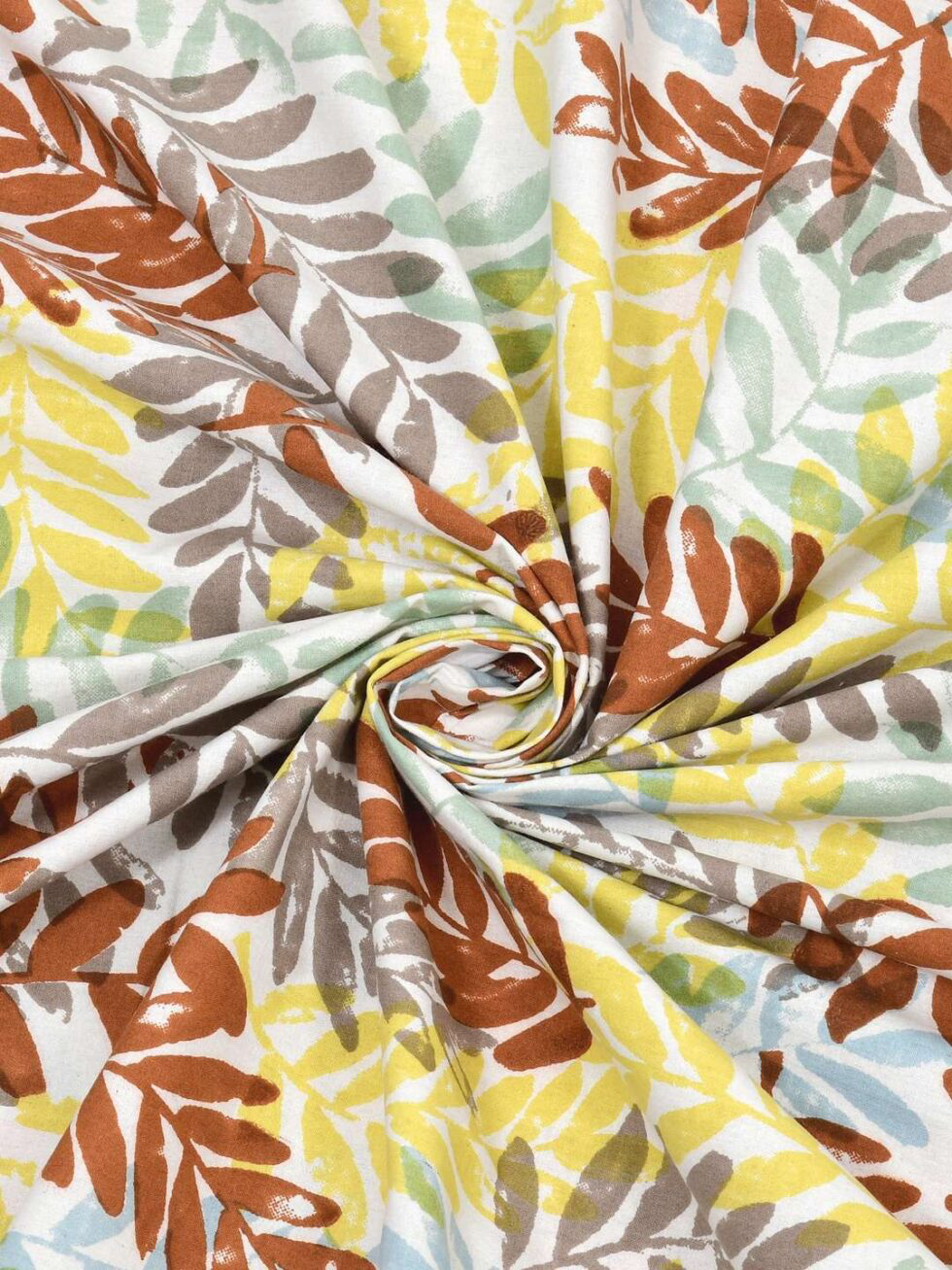 Handmade Indian Cotton Bedsheet with Pillow Covers – Block Print Leaf Design, Queen Size, Soft & Breathable Bedding – Ethically Made in Indian (BLACKLUXE CRAFTS) - BLACKLUXECRAFTS