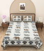 Handmade Cotton Double Bedsheet with Pillow Covers – Indian Elephant Print Bedspread | Block Print Boho Home Décor from India (BLACKLUXE CRAFTS) - BLACKLUXECRAFTS