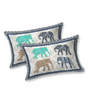 Handmade Cotton Elephant Print Bedsheet with Pillow Covers – Block Print Indian Ethnic Bedding – Queen/King Size Bedspread – Boho Home Decor from India (BLACKLUXE CRAFTS) - BLACKLUXECRAFTS
