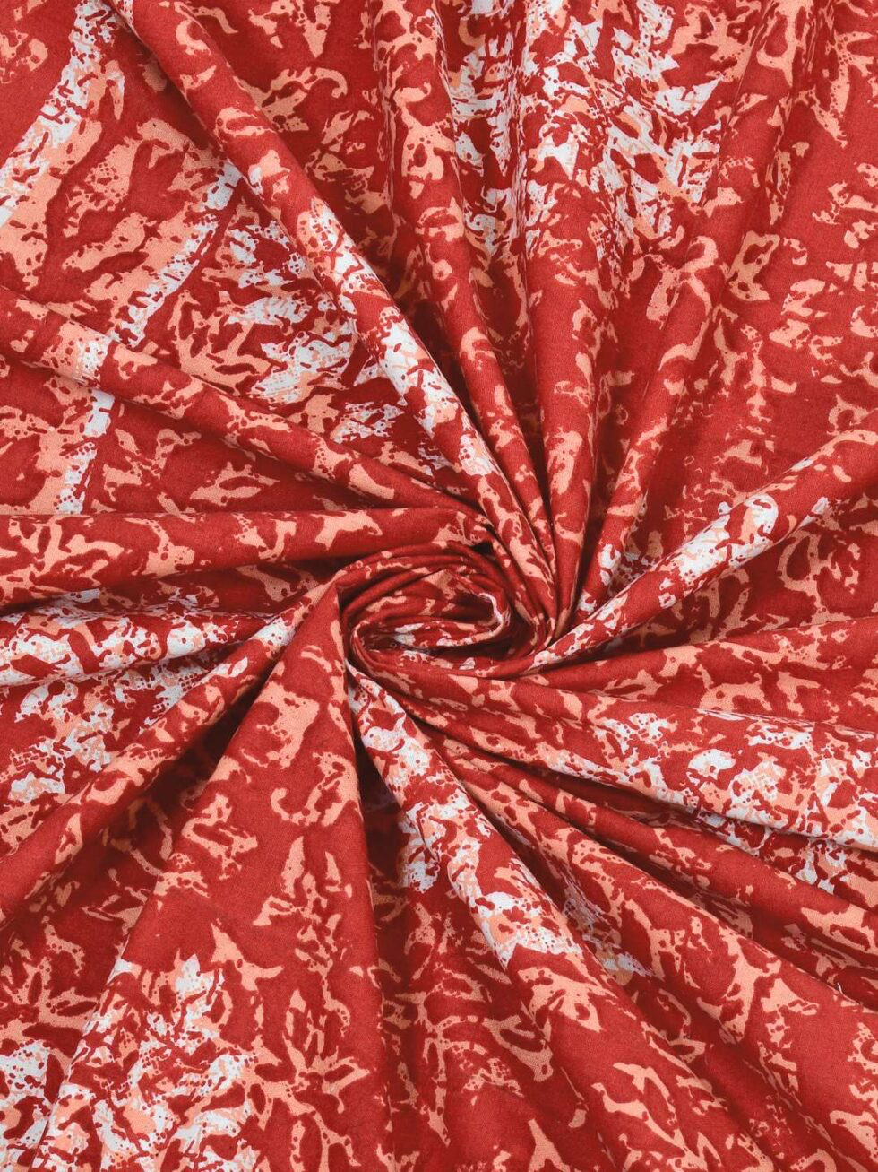 Handmade Indian Cotton Bedsheet with Pillow Covers – Red Floral Block Print King Size Bedspread – Ethically Crafted Home Décor from India (BLACKLUXE CRAFTS) - BLACKLUXECRAFTS