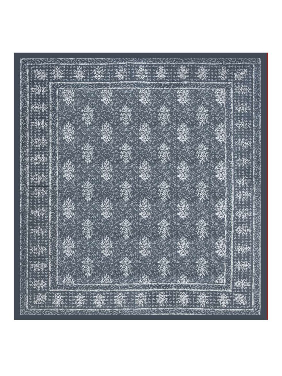 Handmade Indian Cotton Bedsheet King Size – Indigo Blue Floral Block Print with 2 Pillow Covers – Soft & Lightweight International Bedding (BLACKLUXE CRAFTS) - BLACKLUXECRAFTS