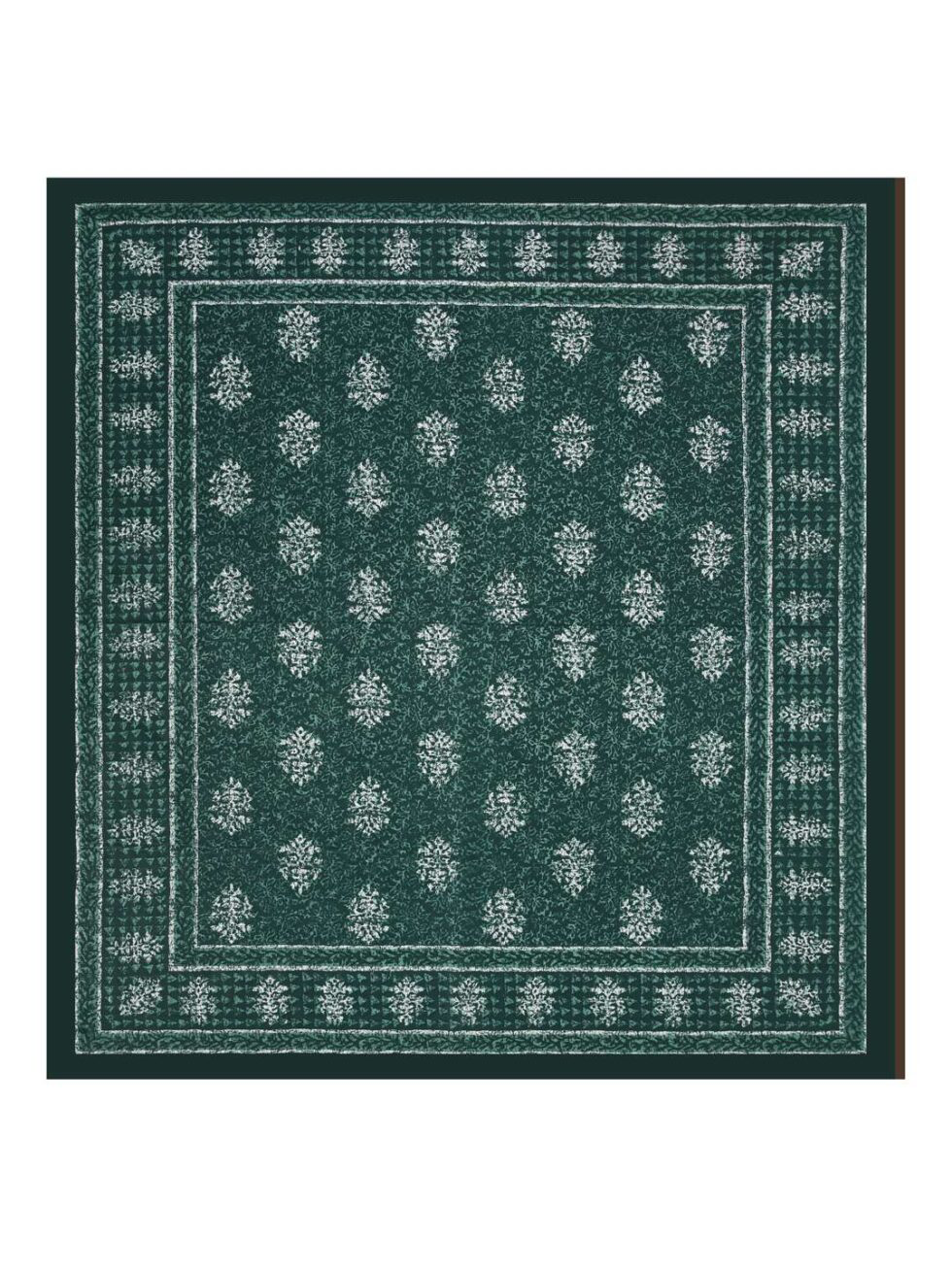 Handmade Green Block Print Cotton Bedsheet with Pillow Covers – Indian Traditional King Size Bedspread for International Home Décor (BLACKLUXE CRAFTS) - BLACKLUXECRAFTS