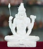Lord Shiva Idol in White Marble Finish – Meditating Mahadev Statue for Home Temple & Spiritual Decor (BLACKLUXE CRAFTS) - BLACKLUXECRAFTS