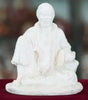 Sai Baba Idol in White Marble Finish – Shirdi Sai Statue for Home Temple & Spiritual Decor (BLACKLUXE CRAFTS) - BLACKLUXECRAFTS
