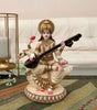 Handcrafted Goddess Saraswati Idol Statue – Hindu Goddess of Knowledge, Music & Wisdom – Decorative Resin Figurine for Home Temple, Office & Gifting (BLACKLUXE CRAFTS) - BLACKLUXECRAFTS