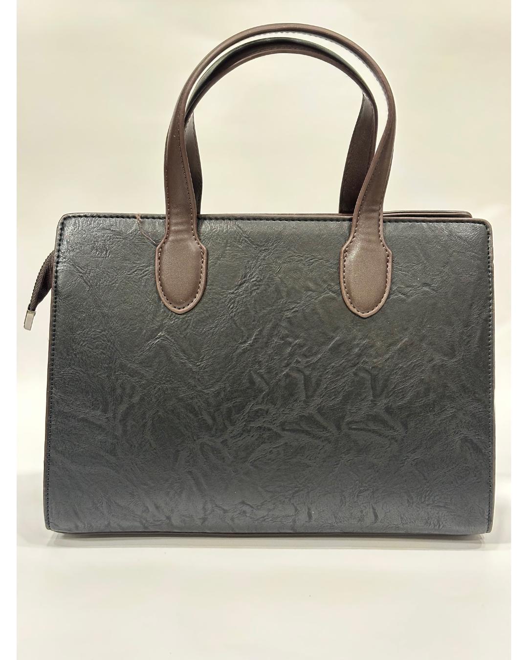 Luxury Handcrafted Black Leather Tote Bag with Vintage Floral Embossed Design – Elegant Shoulder Handbag for Women’s Fashion & Workwear (BLACKLUXE CRAFTS)