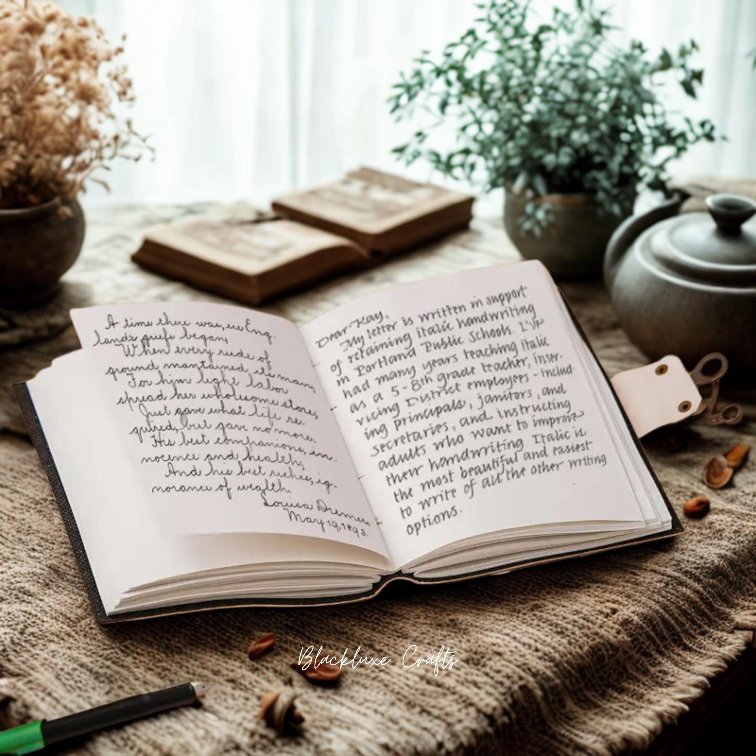 Owl Journal with Lock: Gothic Leather Writing Notebook, Handmade Grimoire (BLACKLUXE CRAFTS)