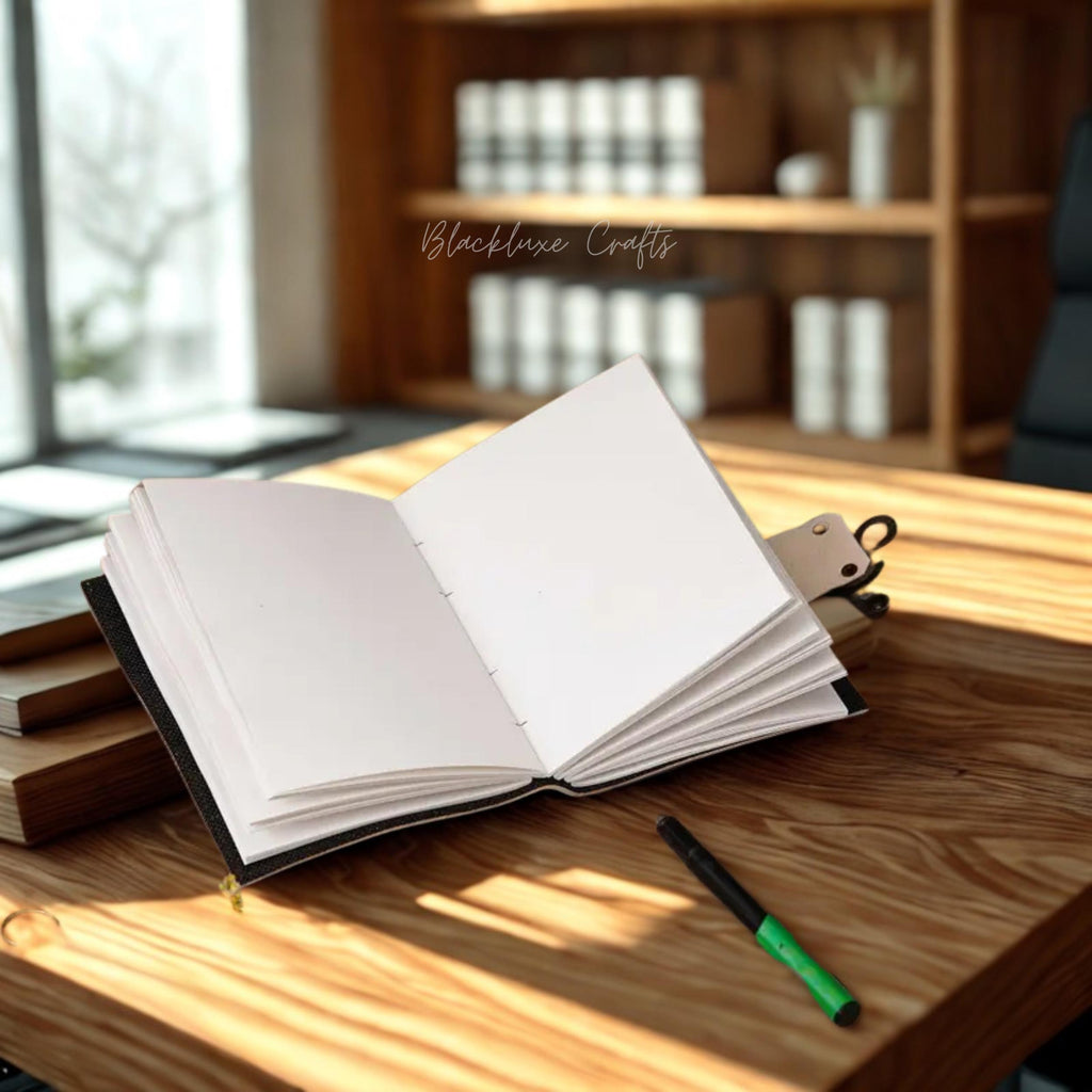 Tree of Life Journal with Lock Pagan Grimoire, Moon & Stars Leather Journal (BLACKLUXE CRAFTS)